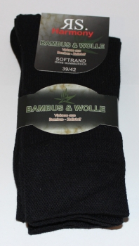 Bambus Socken mit Wolle 2 Paar